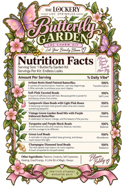 Butterfly Garden loc charm kit nutrition facts