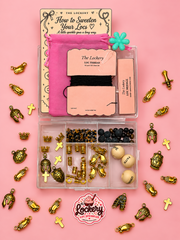 Chosen Sprinkle Kit with gold faith inspired charms and black beads
