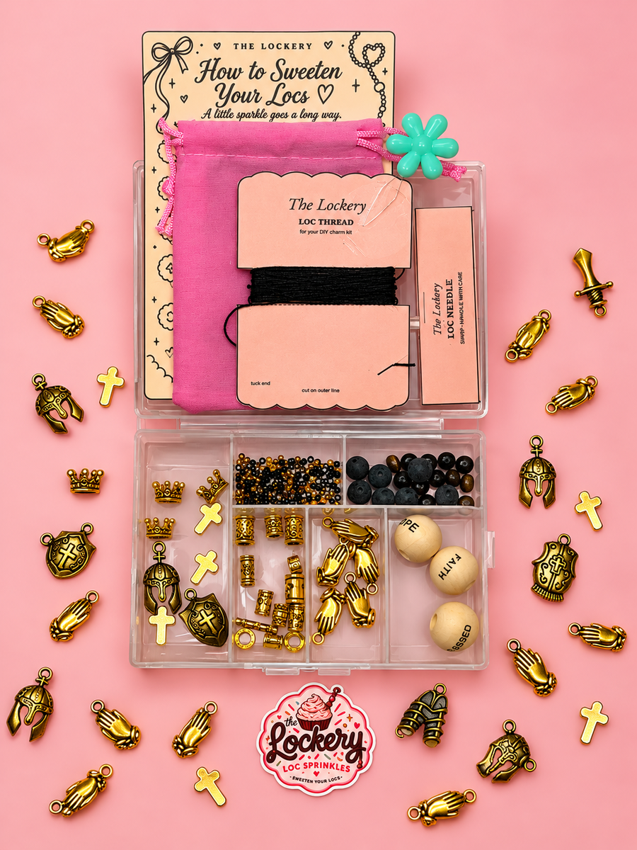 Chosen Sprinkle Kit with gold faith inspired charms and black beads
